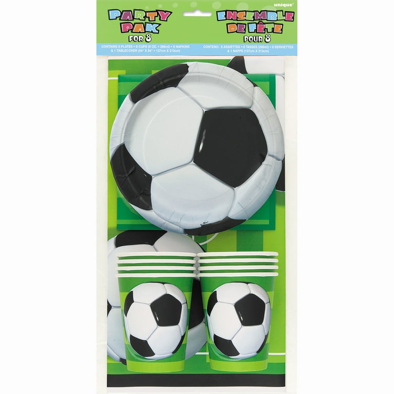 6 count Soccer Topper Candle Holders/Candle Wax,Birthday,Sports topper set 